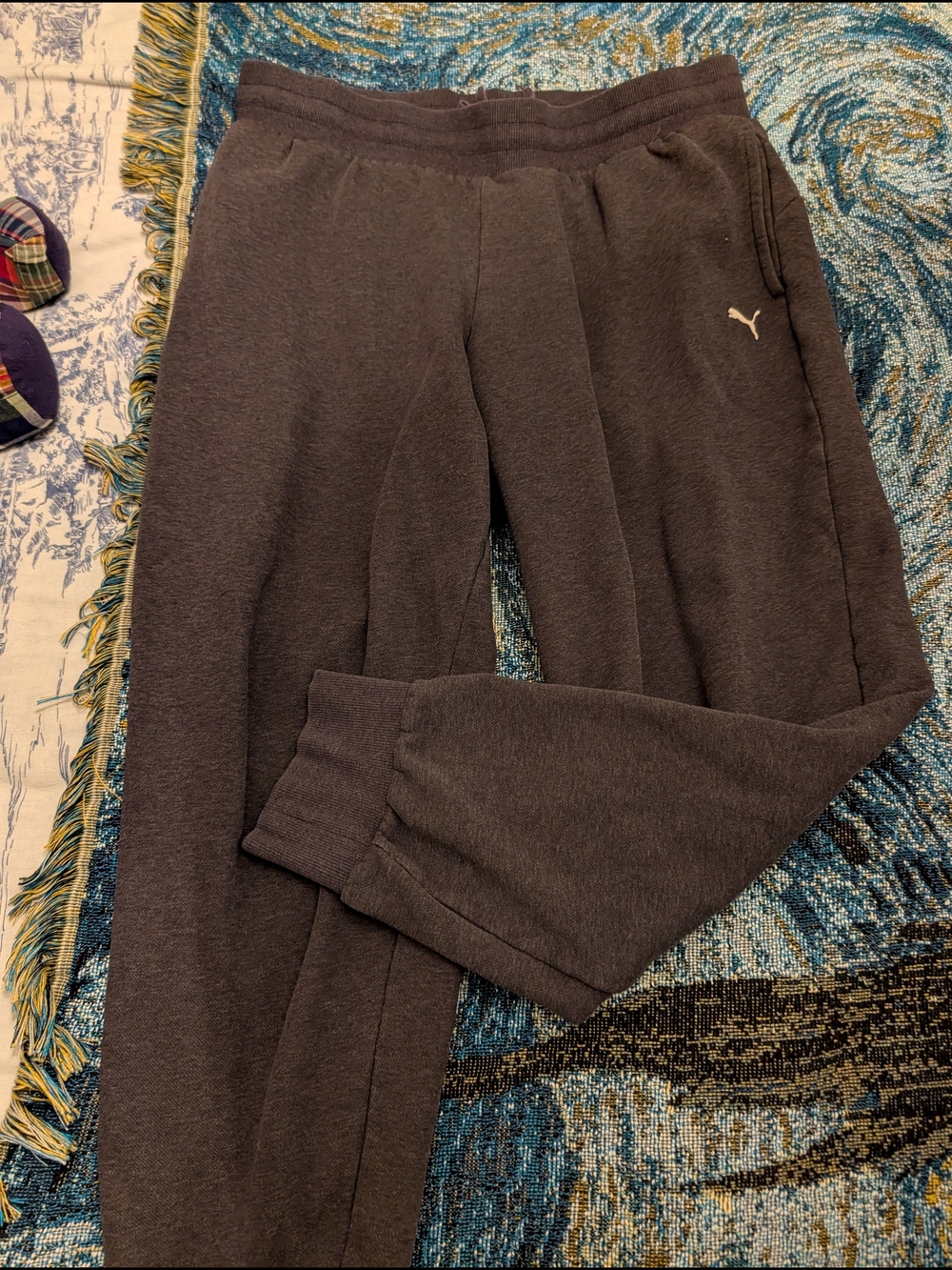 Puma Charcoal Gray Jogger Sweatpants with Logo